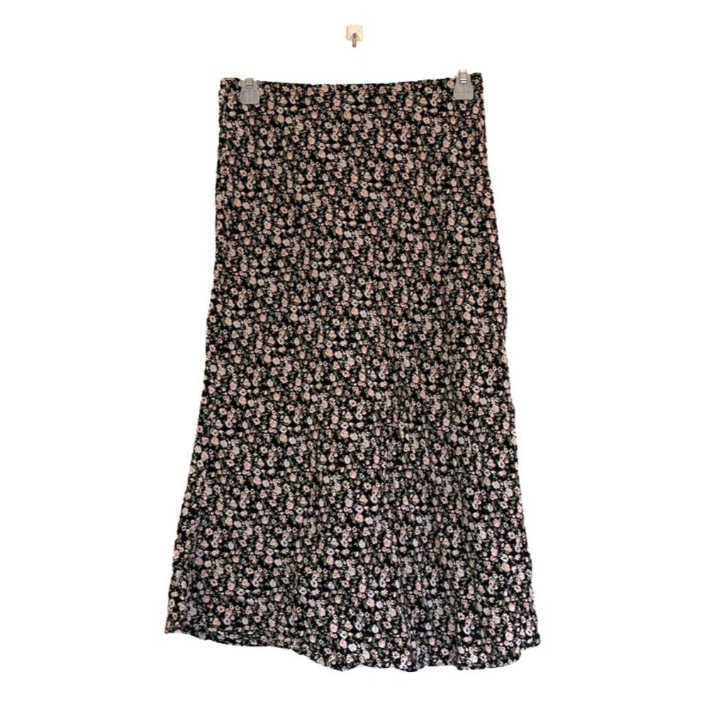 Women’s Flowy Floral Mid Length Skirt, Size L, Audrey 3+1, never worn